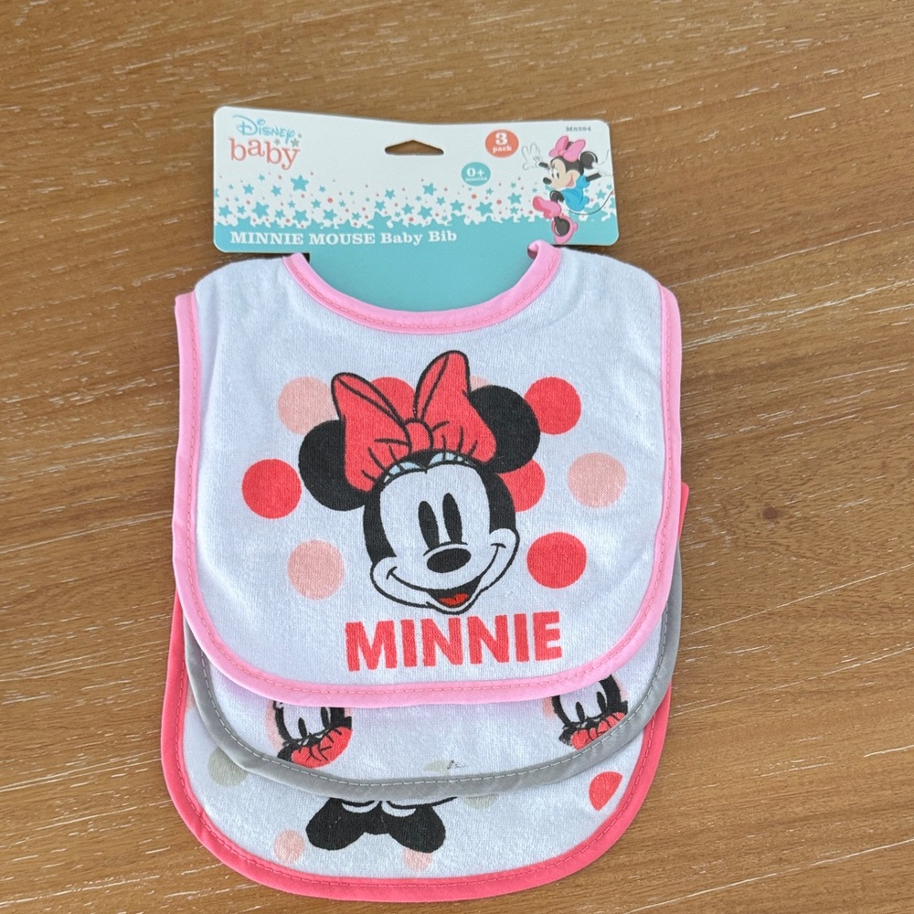 Disney Minnie Mouse Bib Set 3 pack
